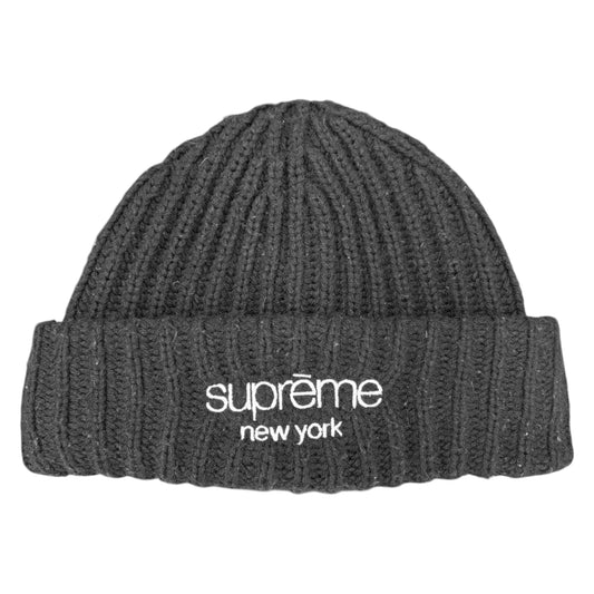 Supreme New York Thick Rib Beanie black - OS