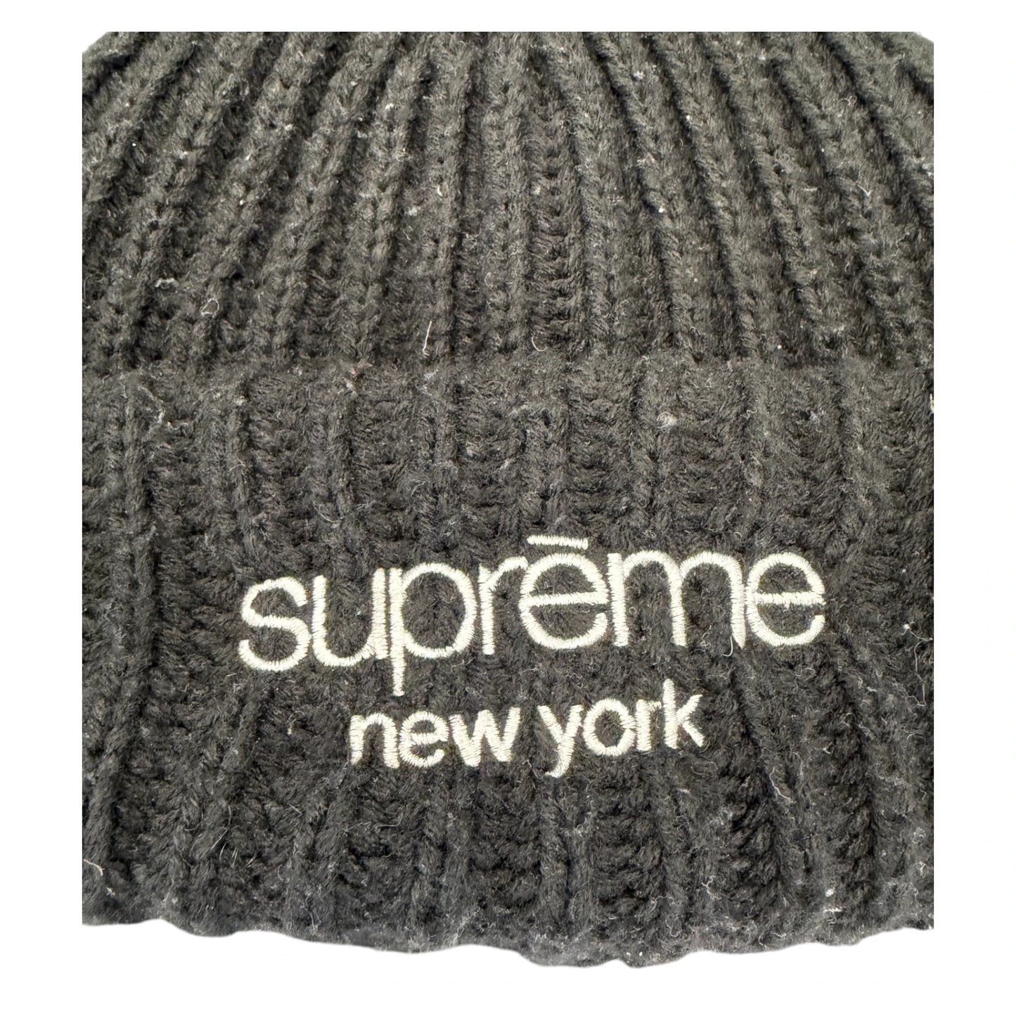 Supreme New York Thick Rib Beanie black - OS