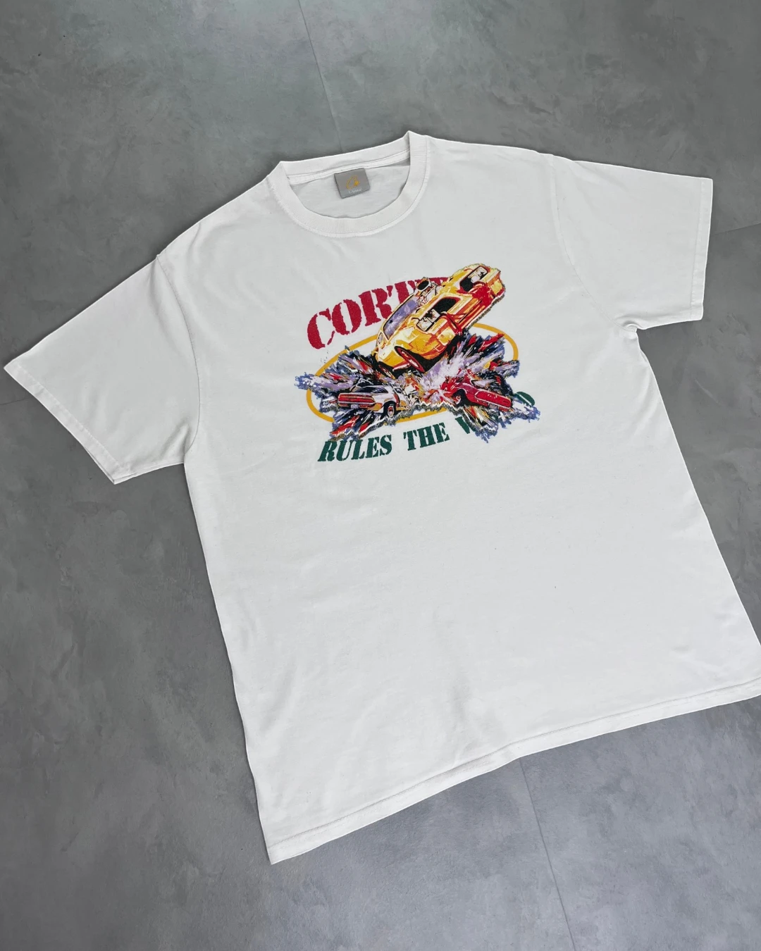 Corteiz Car Crash T Shirt white – L