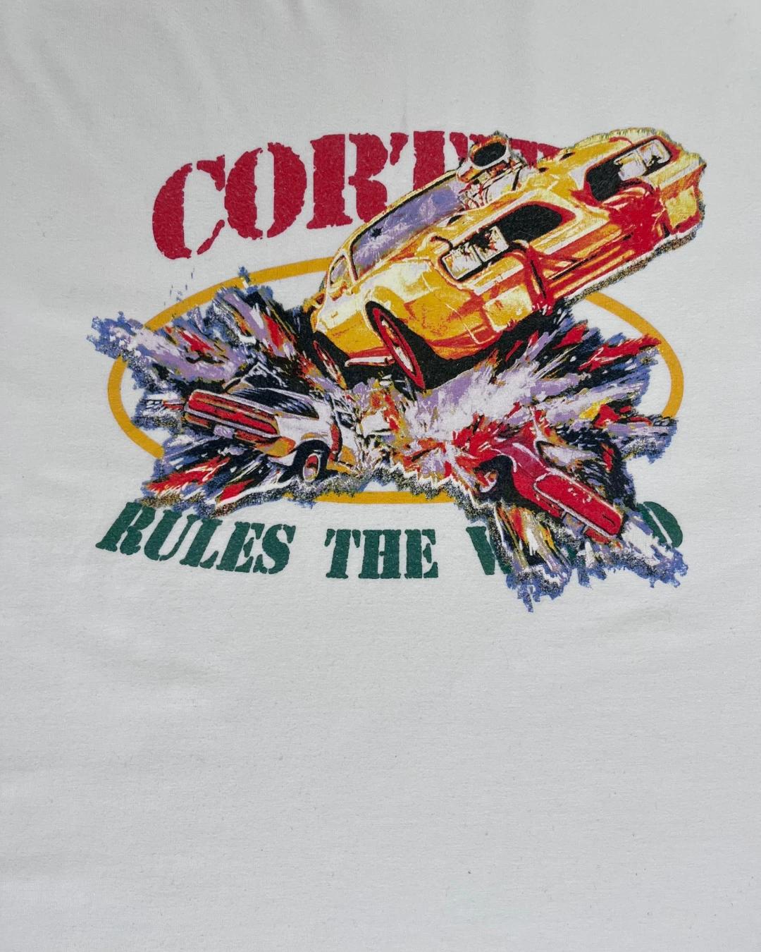 Corteiz Car Crash T Shirt white – L