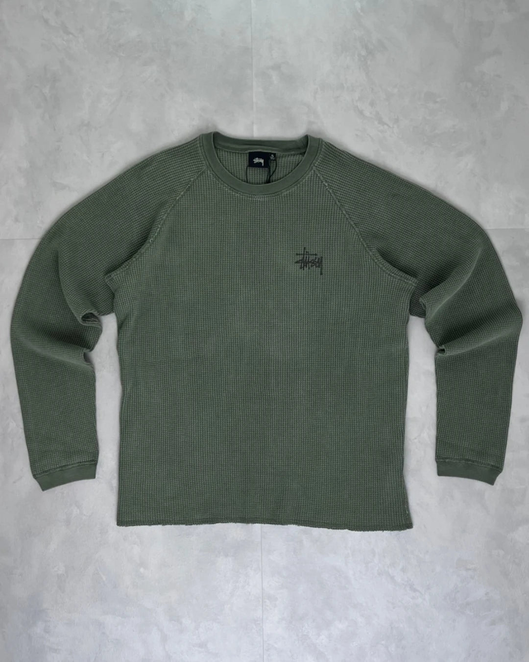 Stussy Waffle Longsleeve pine green – XL
