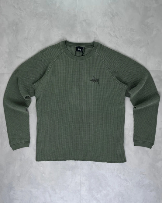 Stussy Waffle Longsleeve pine green – XL