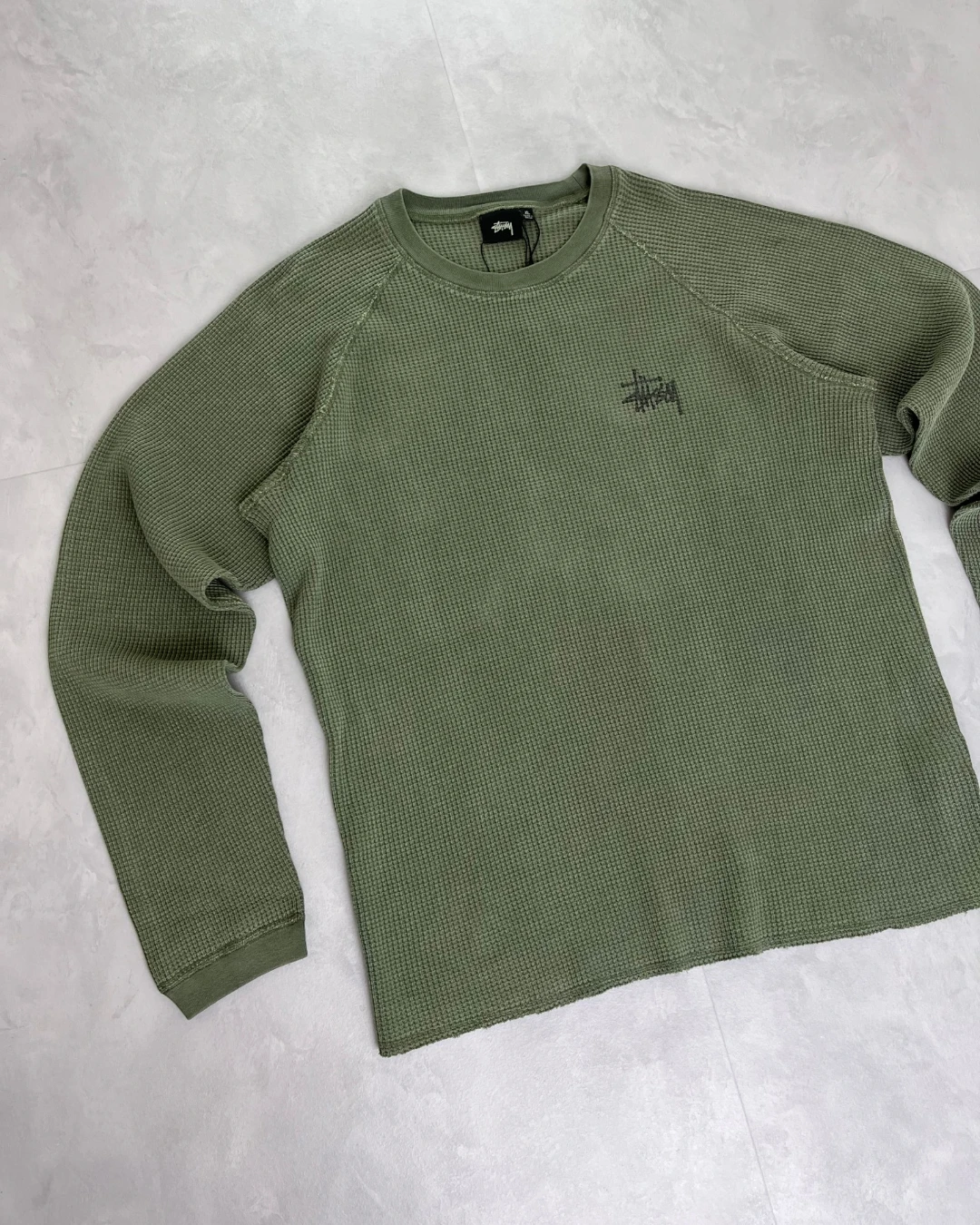 Stussy Waffle Longsleeve pine green – XL