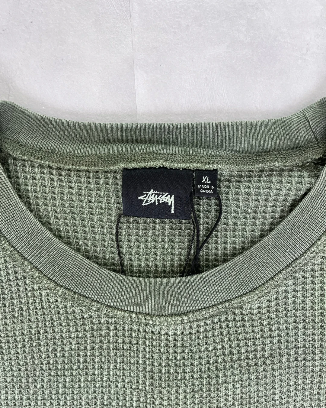 Stussy Waffle Longsleeve pine green – XL