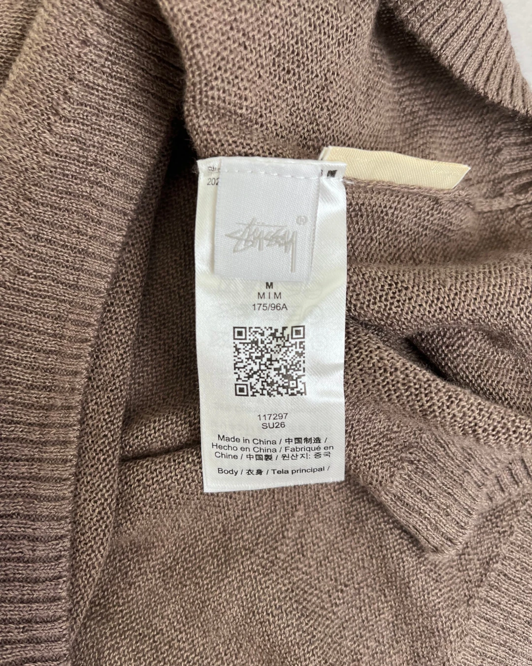 Stussy Striped Longsleeve Knitted Sweater brown – M