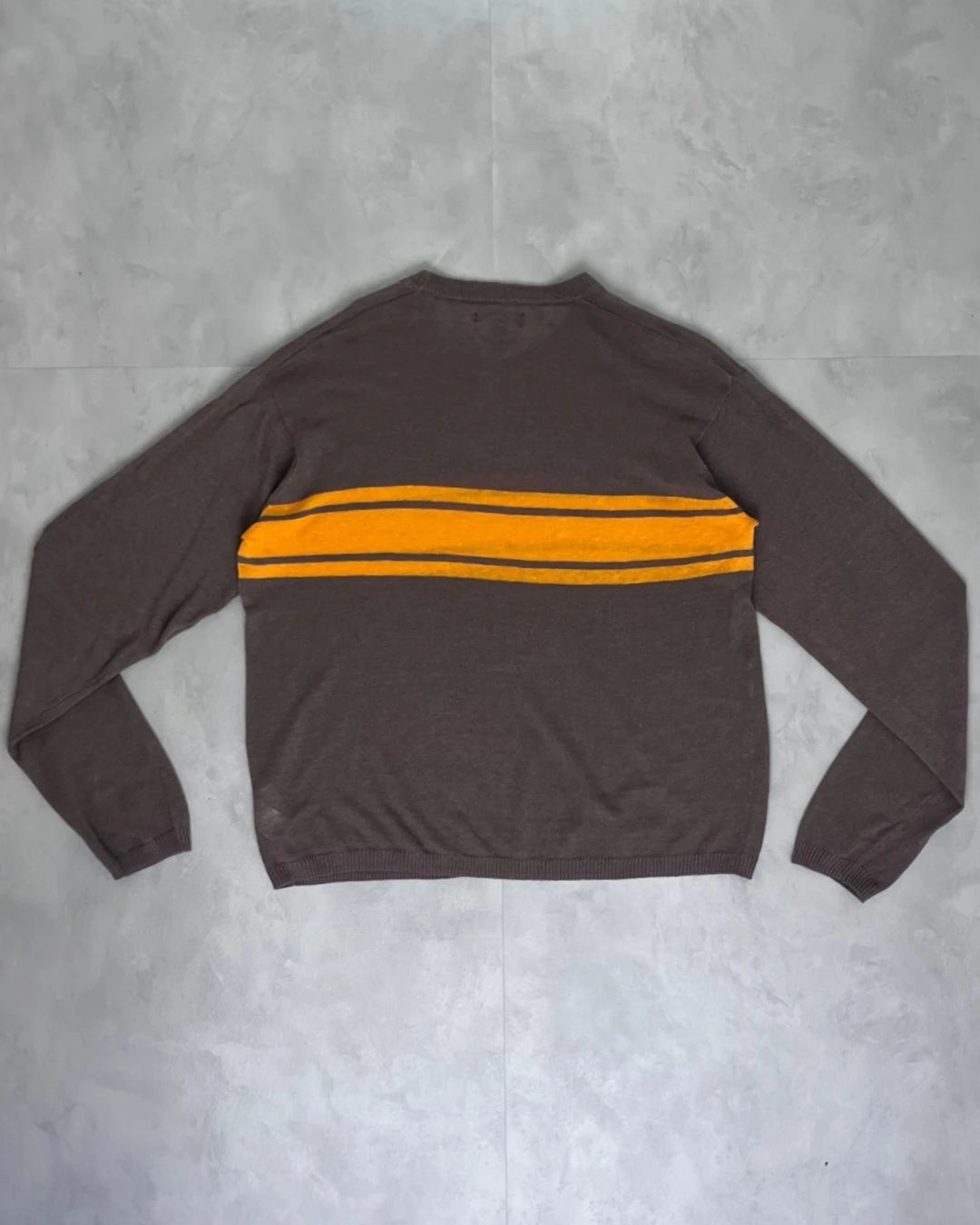 Stussy Striped Longsleeve Knitted Sweater brown – M