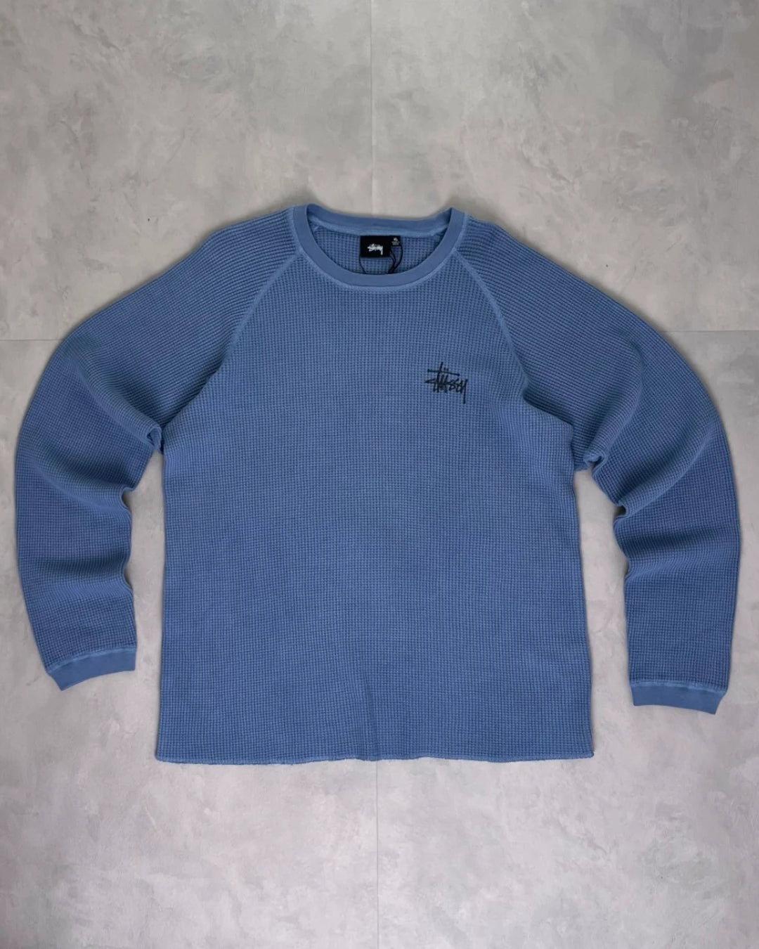 Stussy Waffle Longsleeve dust blue – XL
