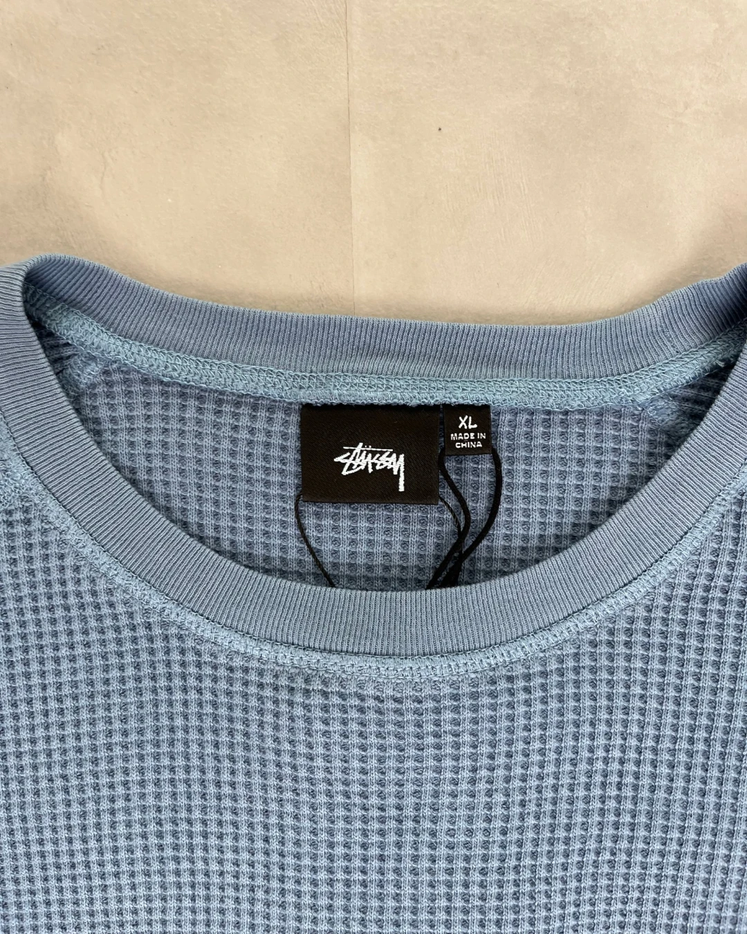 Stussy Waffle Longsleeve dust blue – XL