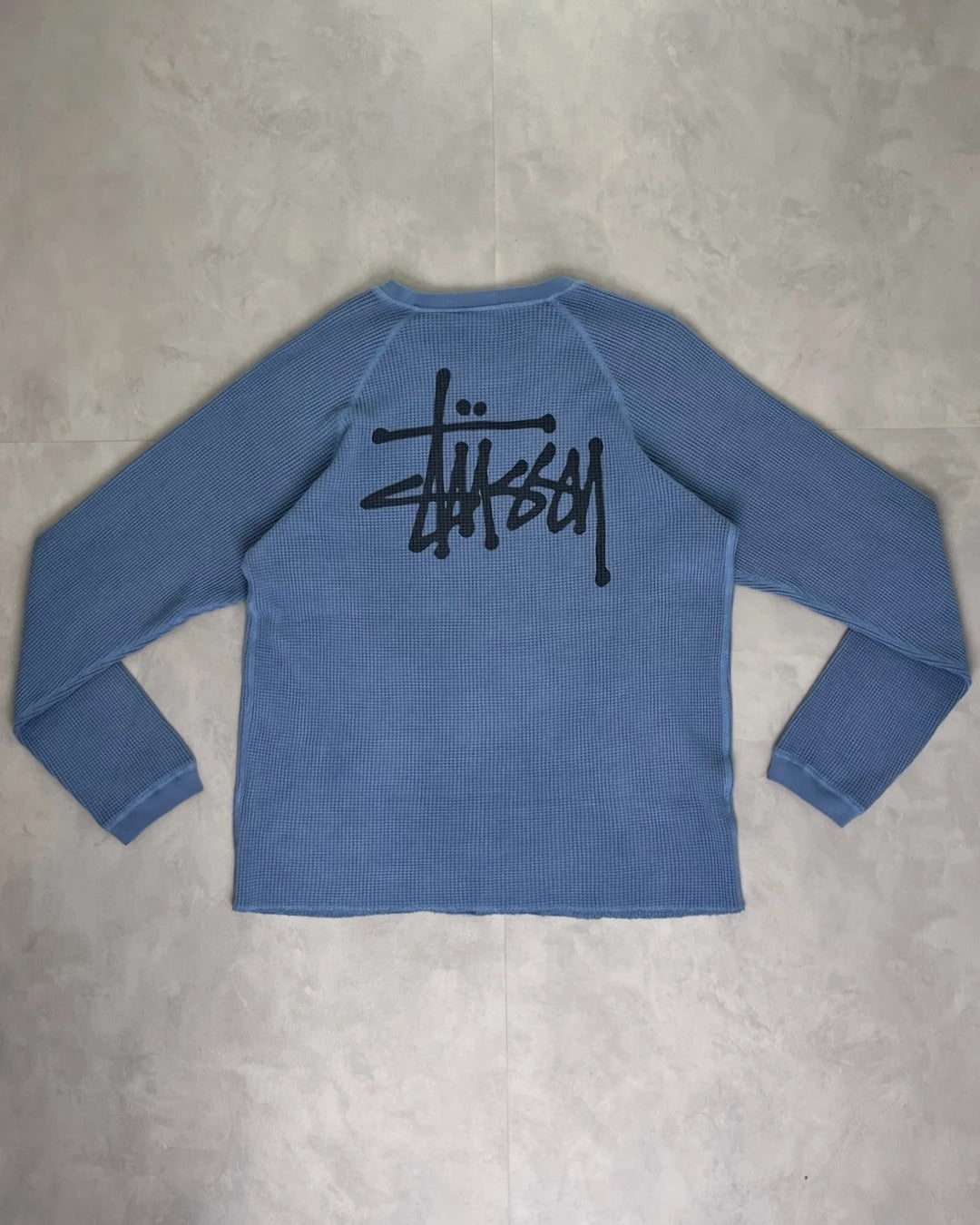 Stussy Waffle Longsleeve dust blue – XL