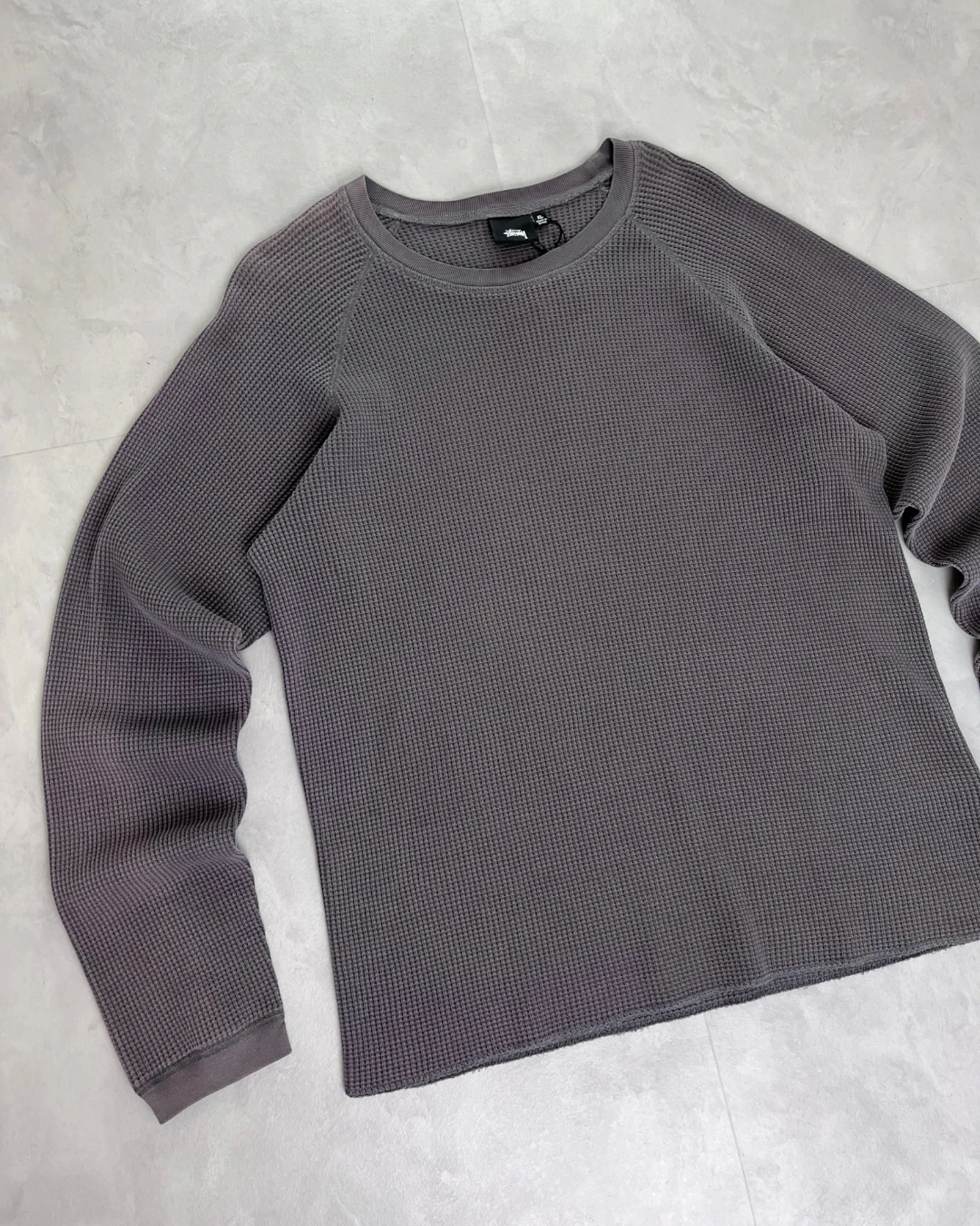 Stussy Waffle Thermal Longsleeve charcoal – XL