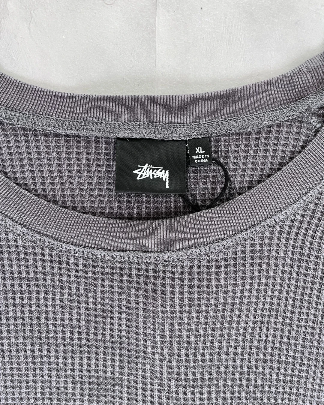 Stussy Waffle Thermal Longsleeve charcoal – XL