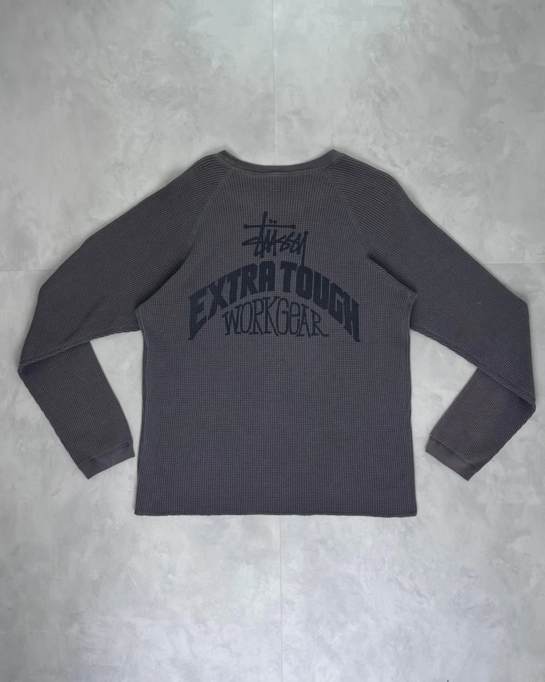 Stussy Waffle Thermal Longsleeve charcoal – XL