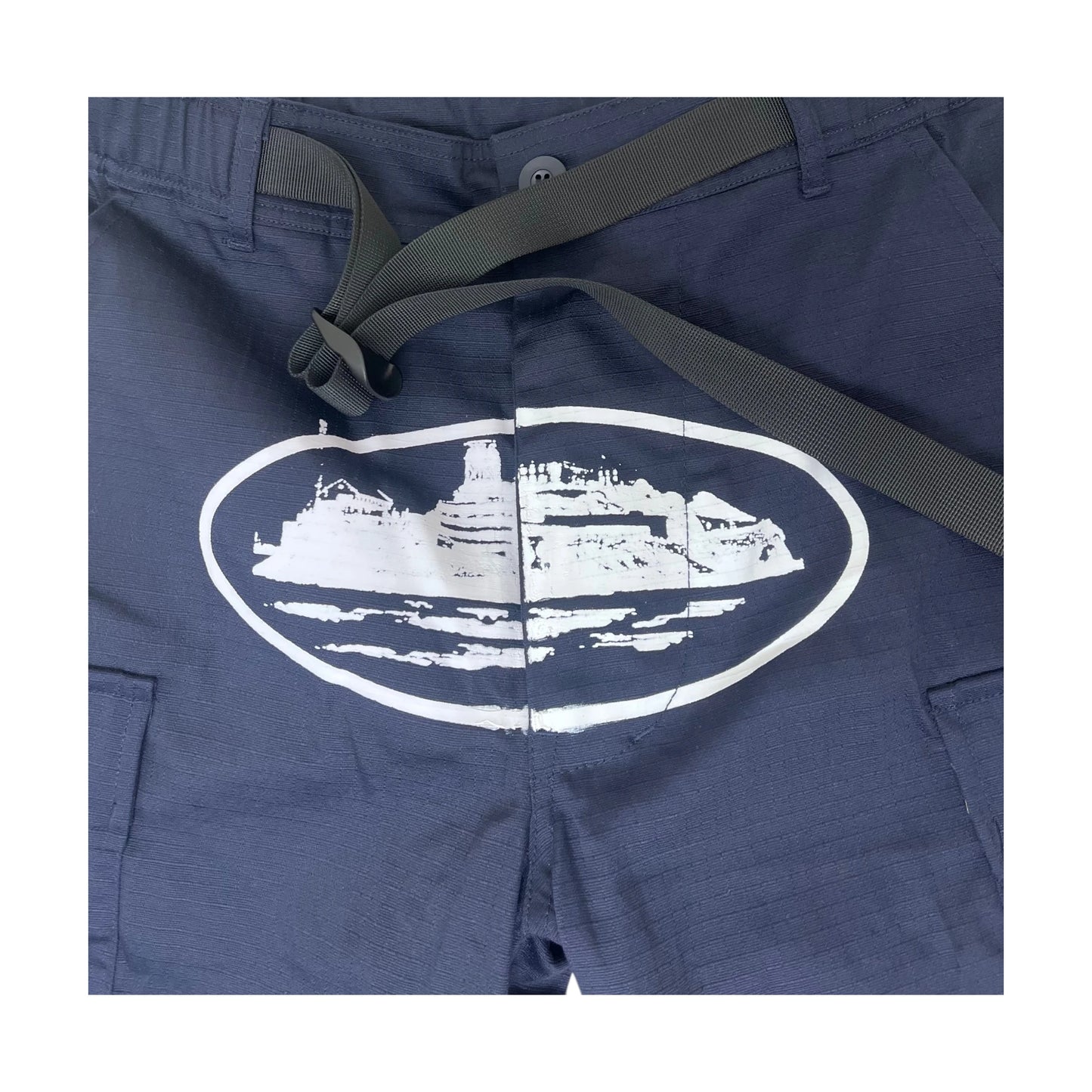 Corteiz Alcatraz Cargos navy + blue - XS