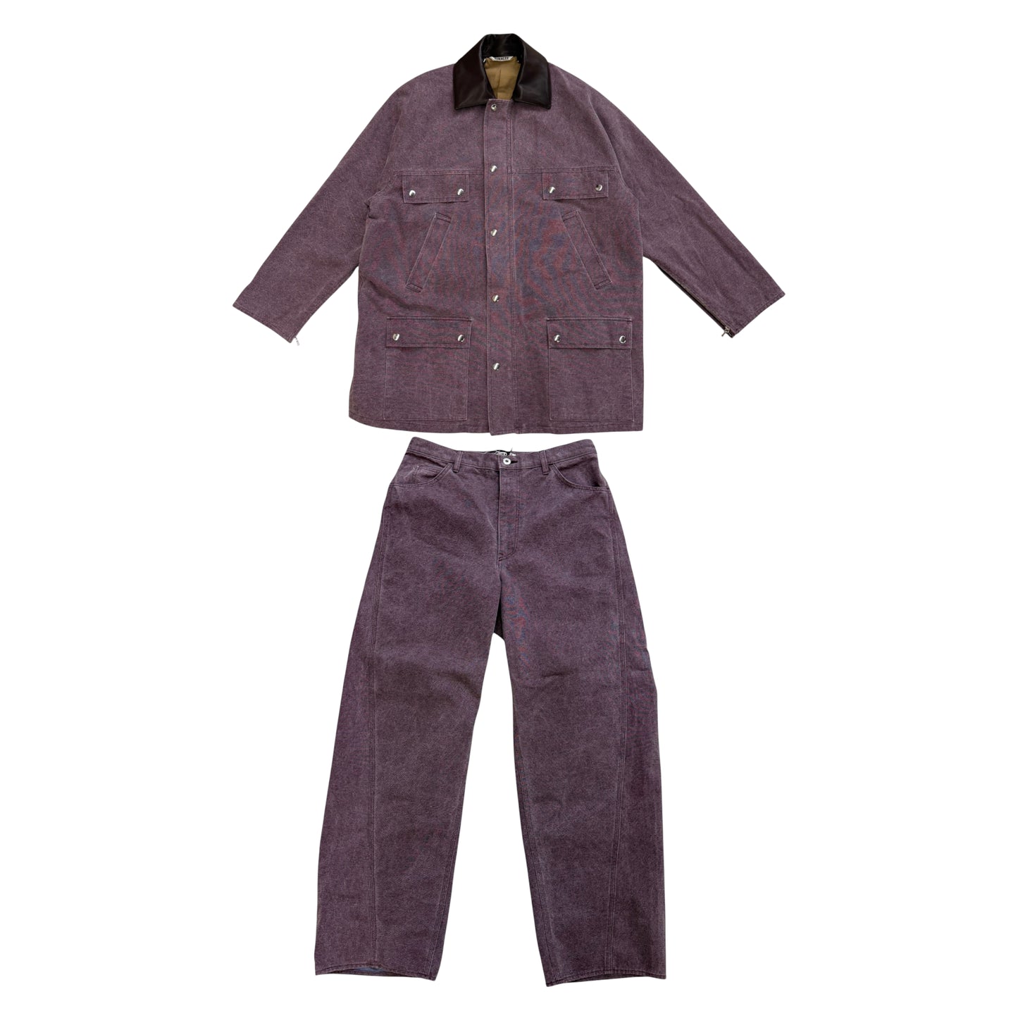 Auralee Denim Set purple/burgundy - M