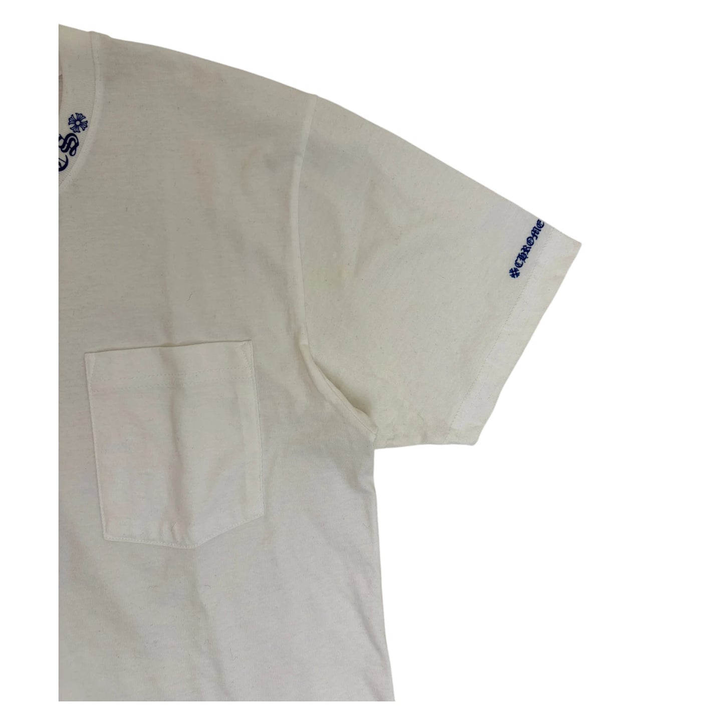 CHROME HEARTS Blue Neck Graphic T Shirt white - M