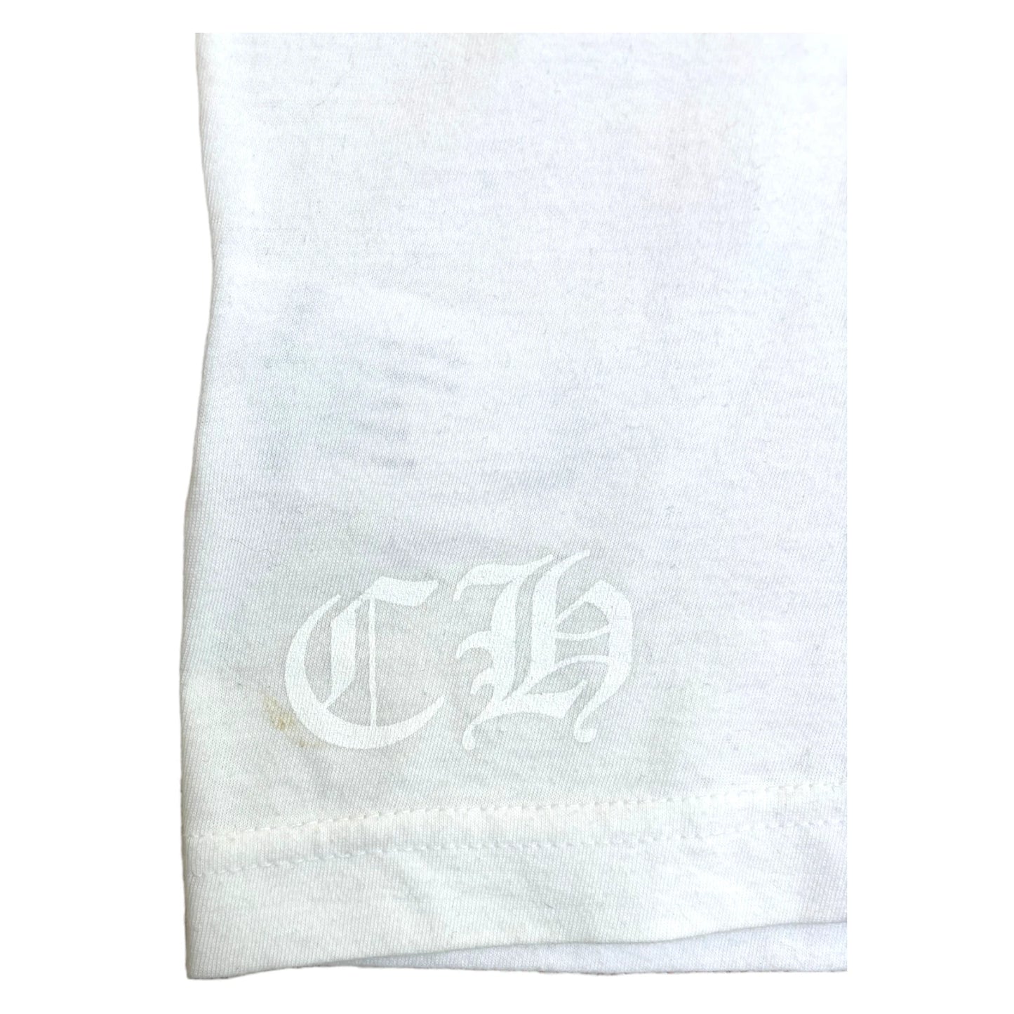 CHROME HEARTS Blue Neck Graphic T Shirt white - M
