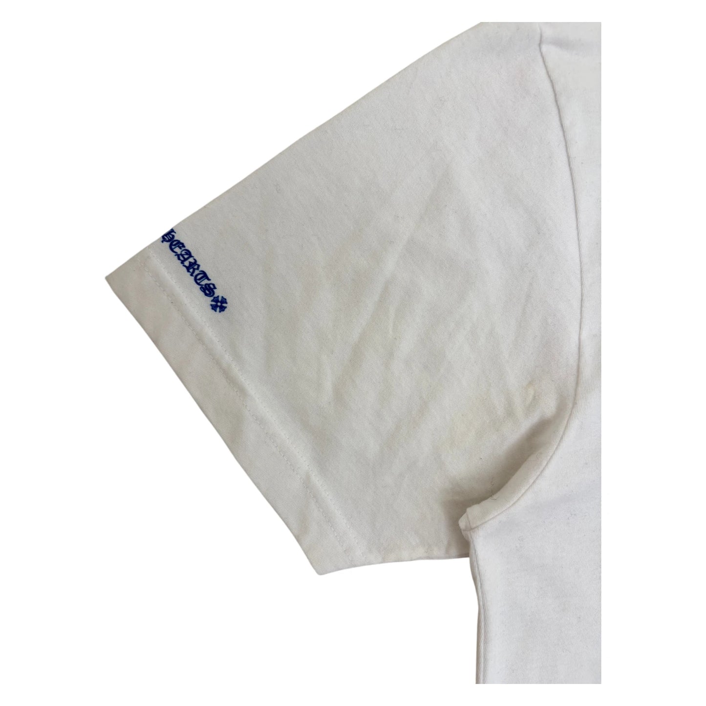 CHROME HEARTS Blue Neck Graphic T Shirt white - M