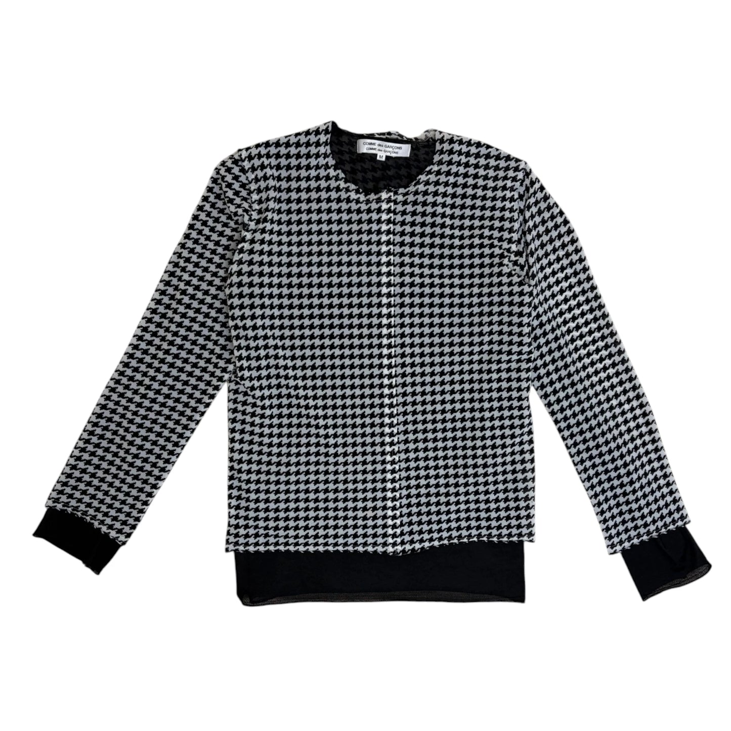 COMME des GARÇONS black|white Houndstooth Layered Top - M