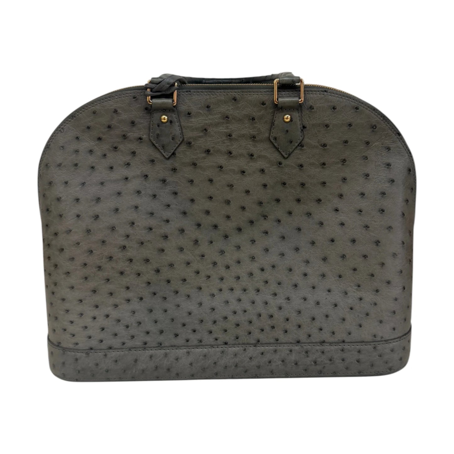 Lv Gris Ostrich Leather Alma PM Bag - OS