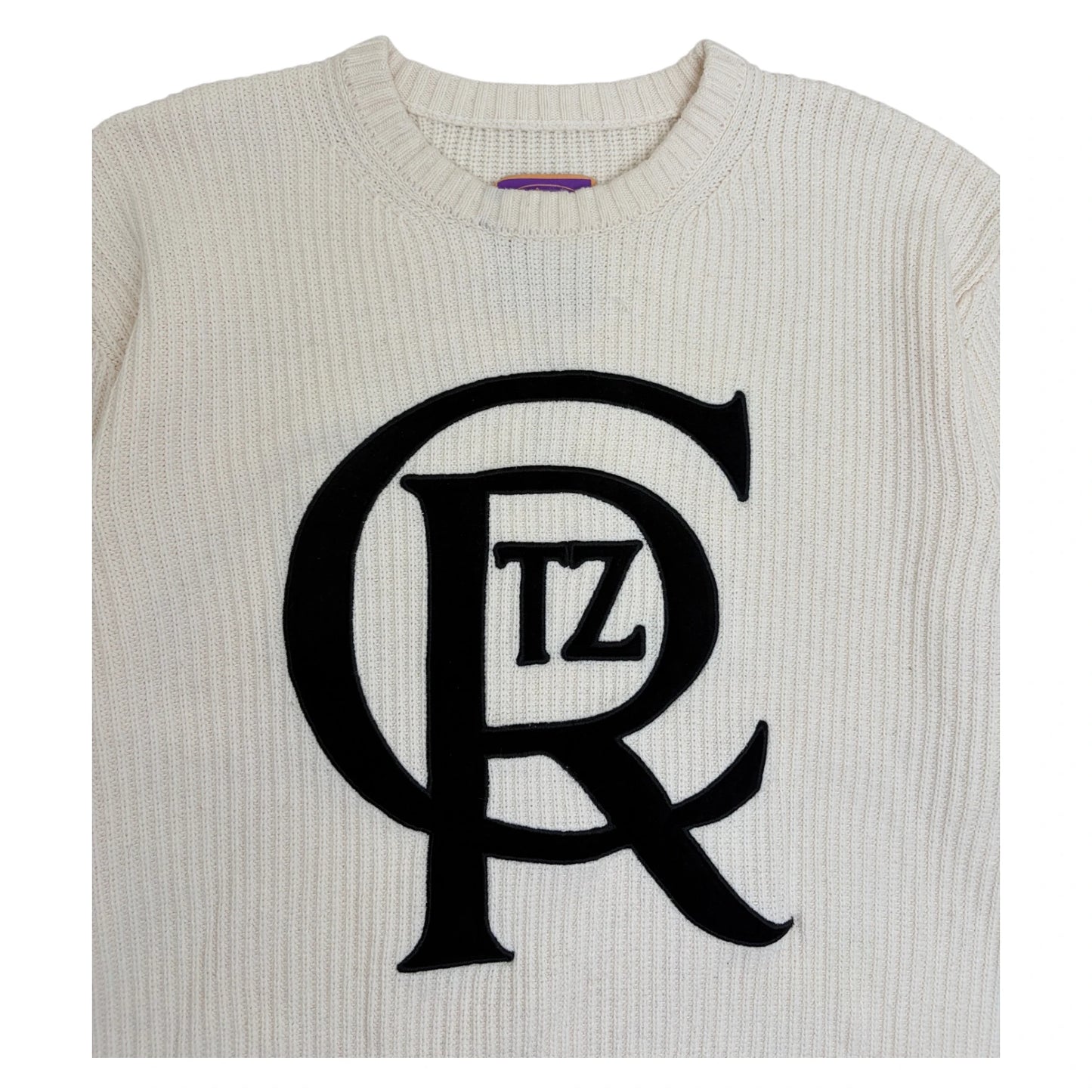 Corteiz Ribbed Sweater white - L