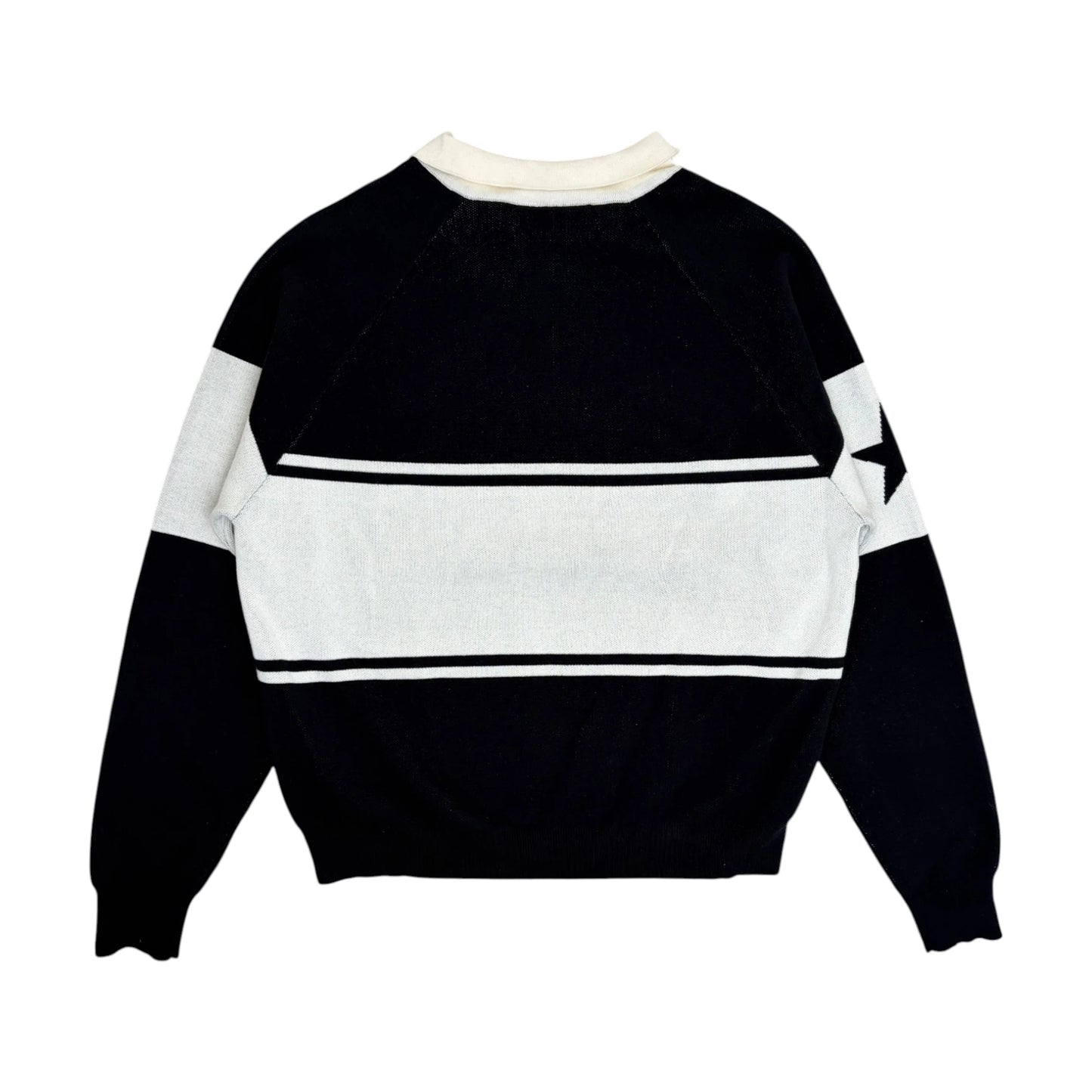 Jeanius Knitted Polo Longsleeve black