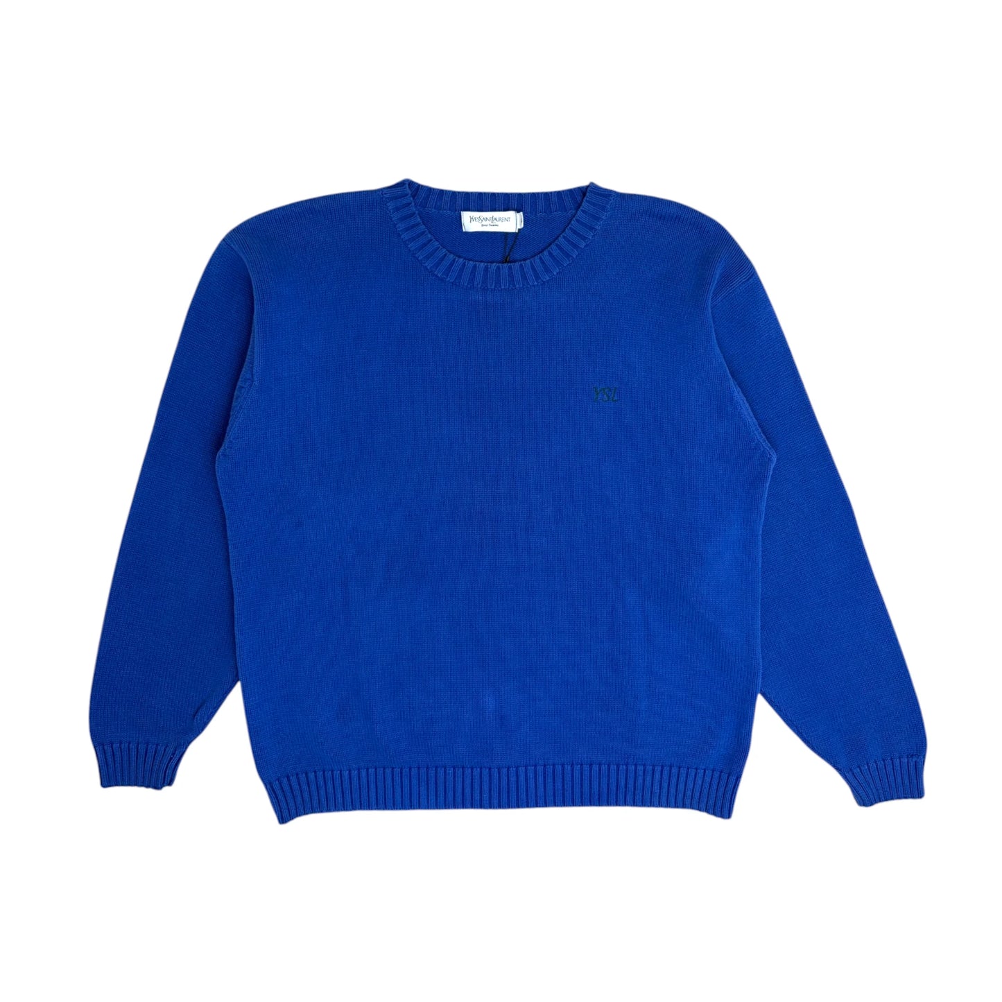 YSL Knitted Crewneck royal blue - L