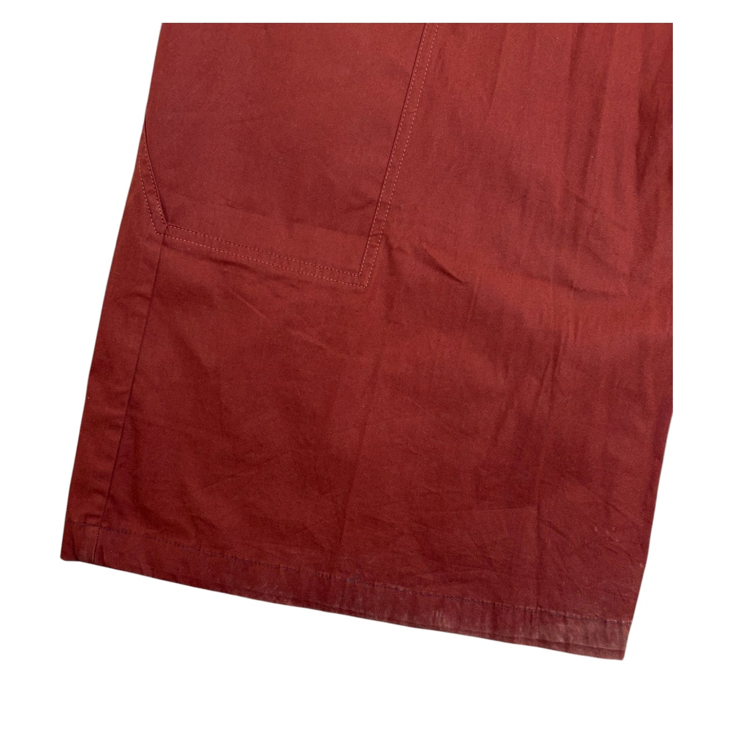 Rick Owens DRKSHDW Jumbo Bela Cotton Flannel Cargo Pants burgundy - L