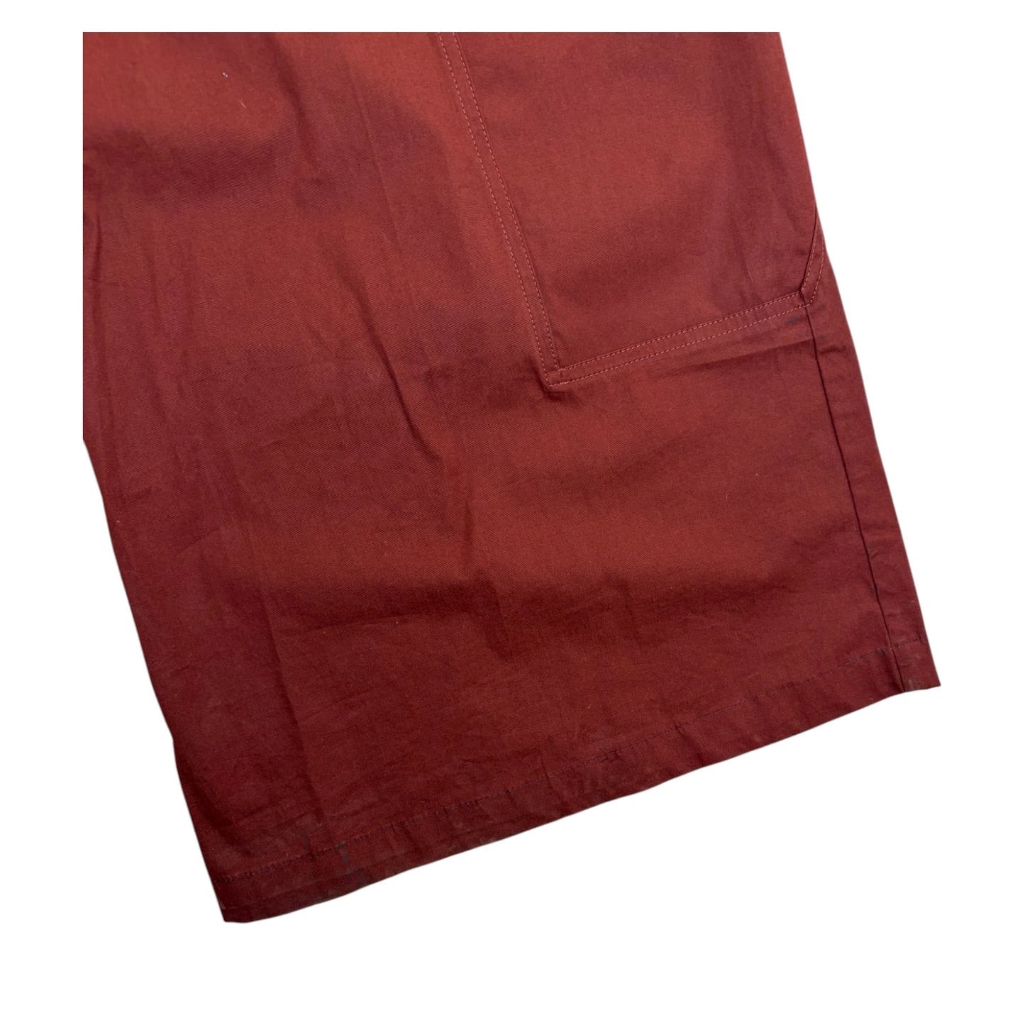 Rick Owens DRKSHDW Jumbo Bela Cotton Flannel Cargo Pants burgundy - L