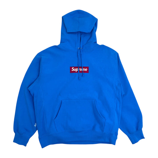 Supreme Box Logo Hoodie blue - L