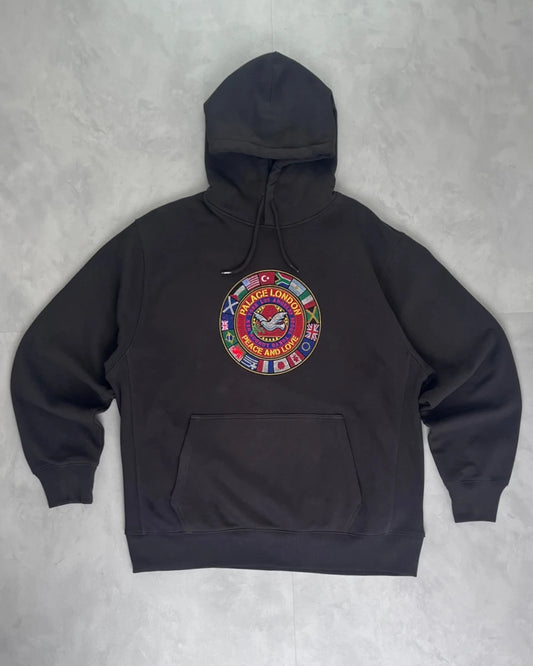 Palace Peace And Love Embroidery Hoodie black – XL