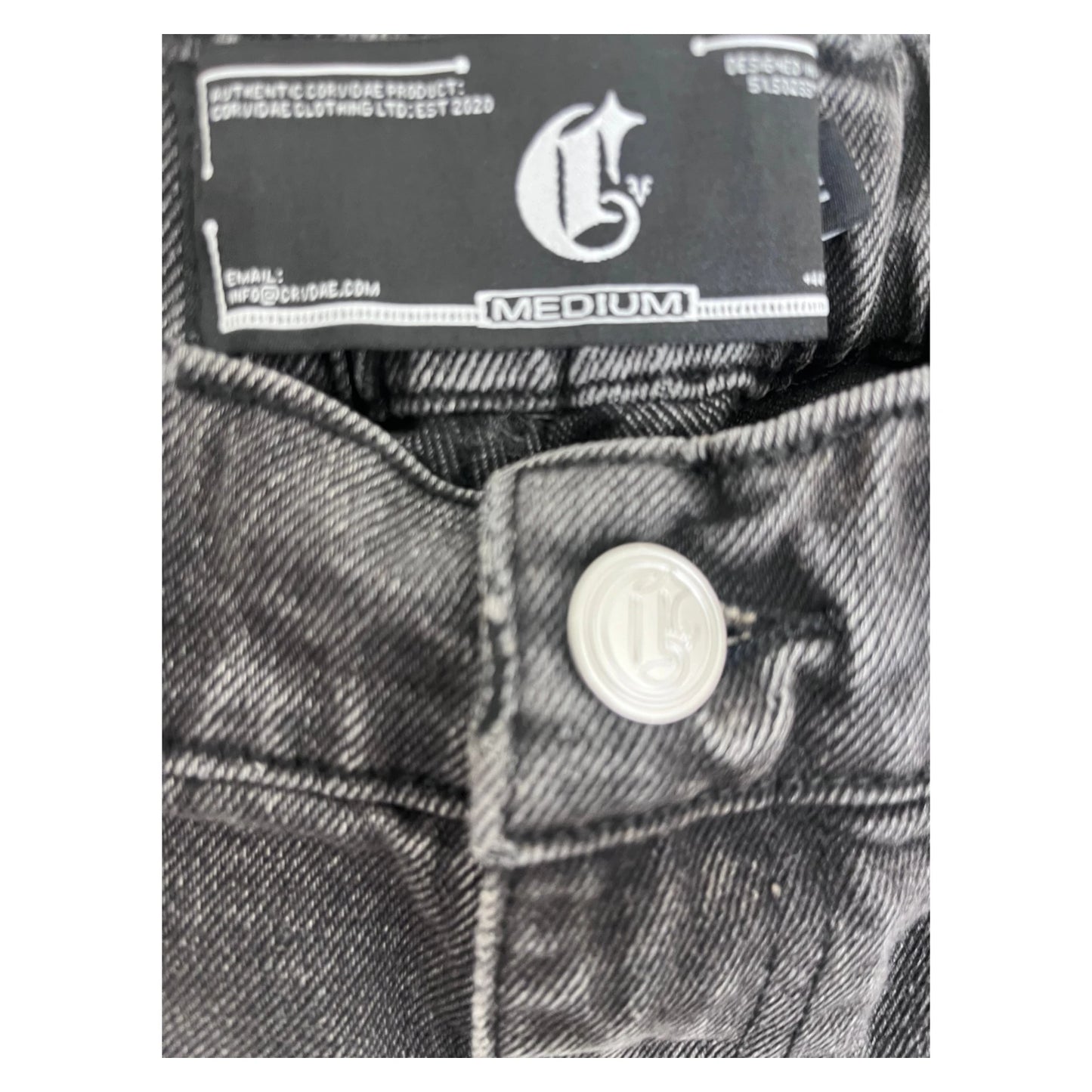 Corvidae Washed Jorts grey