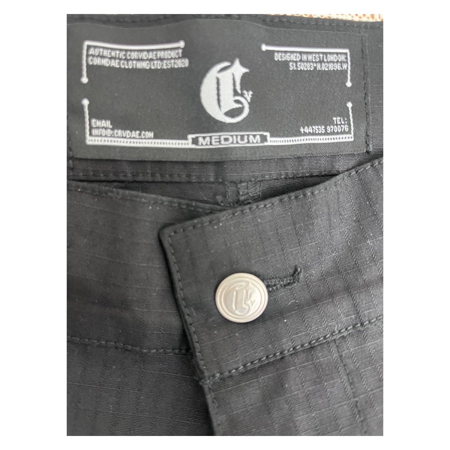 Corvidae Windbreaker Cargo Pants black
