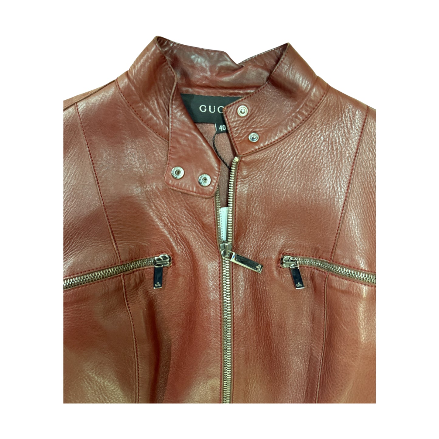 Gucci Tom Ford SS99 Leather jacket red - Size 40