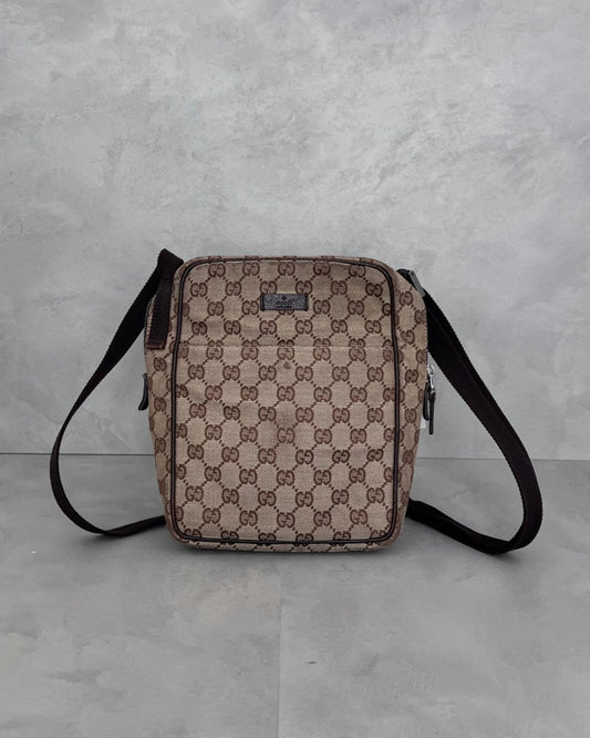 Gucci Monogram Canvas Crossbody Bag – OS