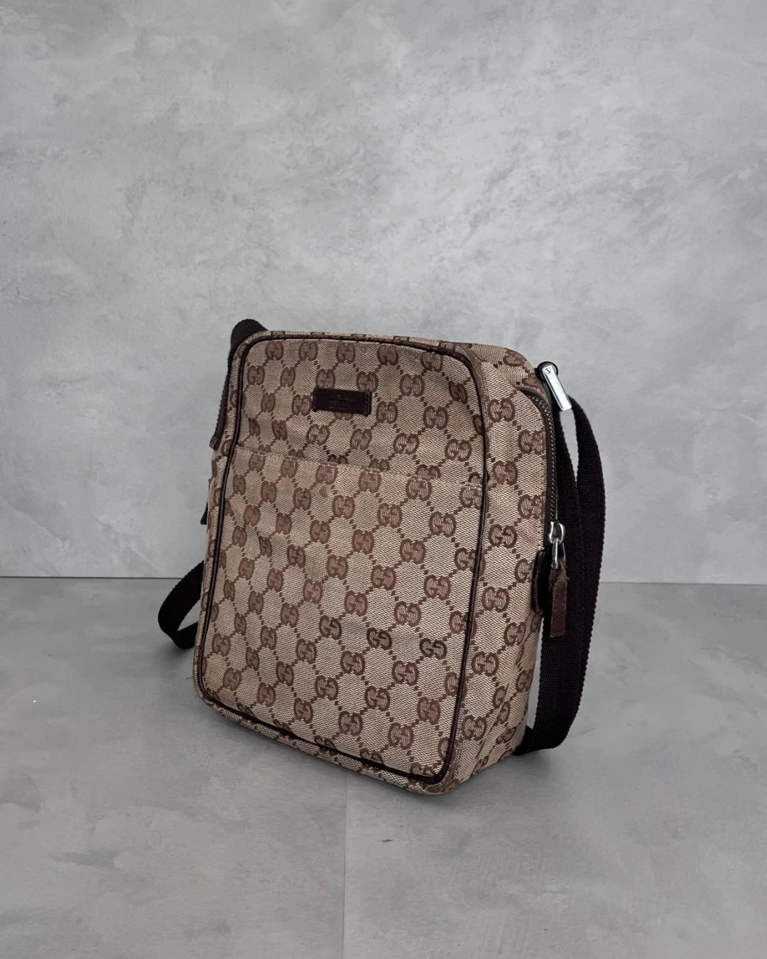 Gucci Monogram Canvas Crossbody Bag – OS
