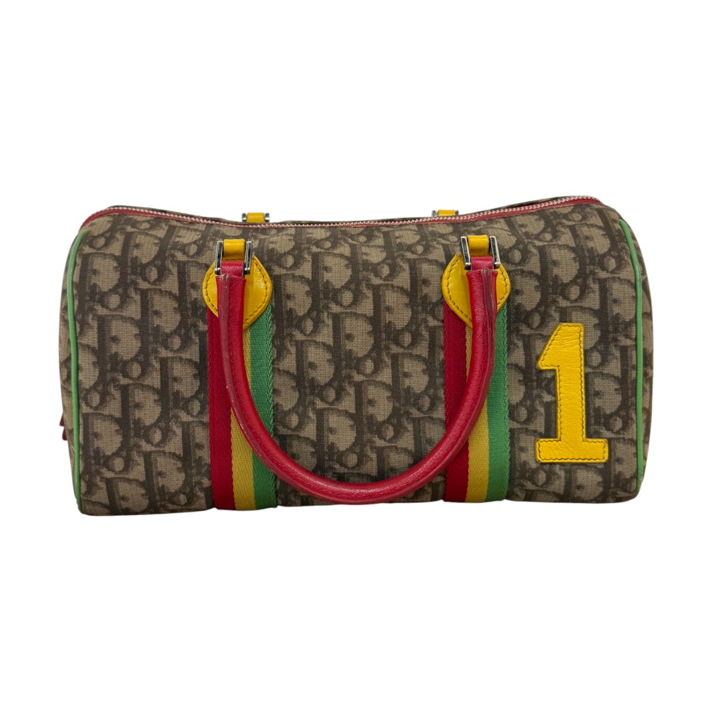 CHRISTIAN DIOR 2004 Trotter Rasta Boston Bag Brown - O/S