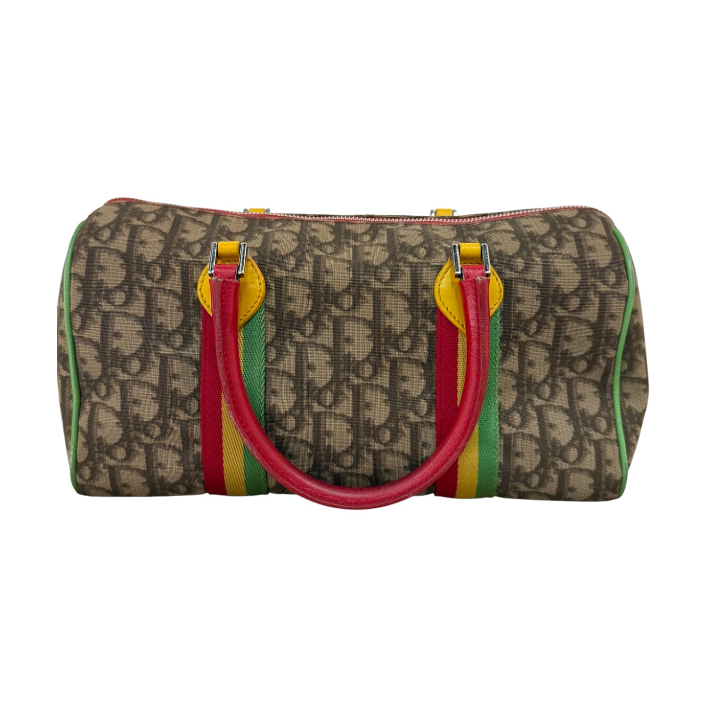 CHRISTIAN DIOR 2004 Trotter Rasta Boston Bag Brown - O/S