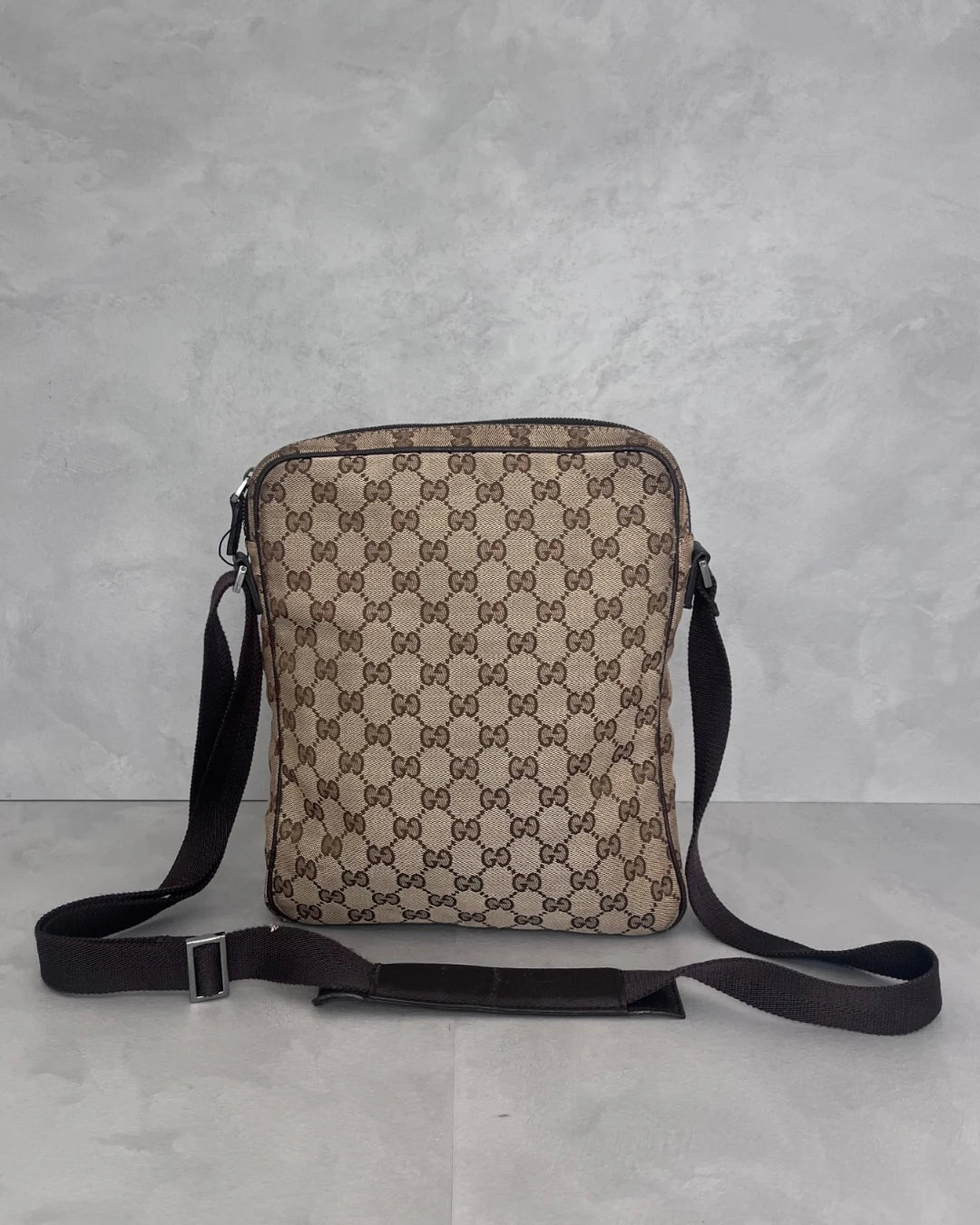 Gucci Monogram Cloth Crossbody Bag brown – OS