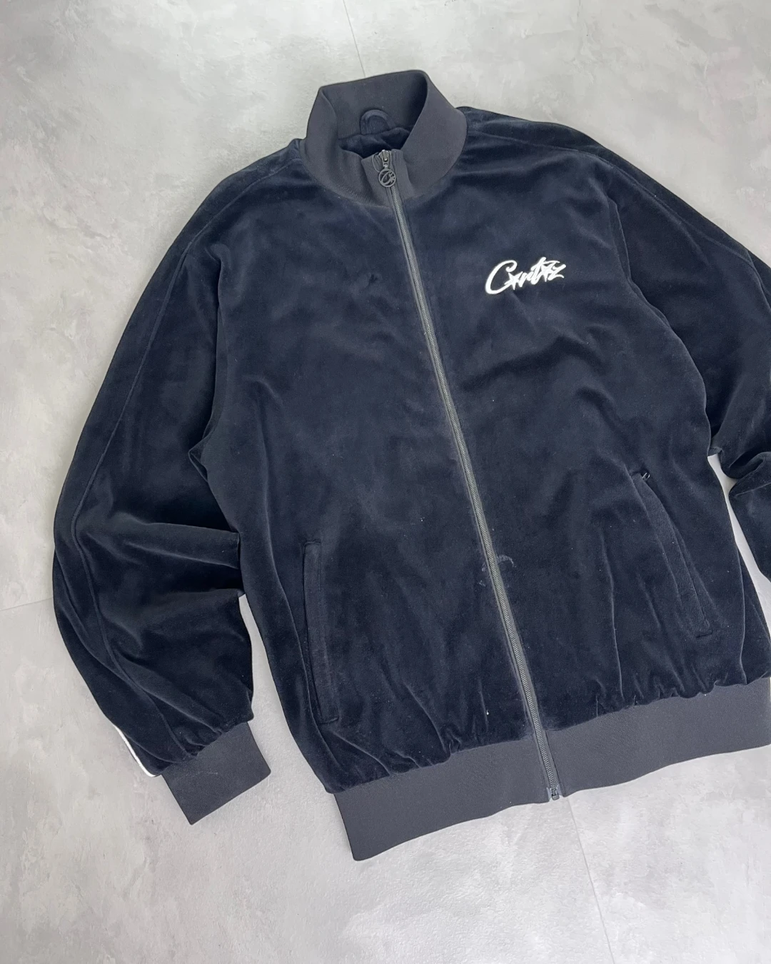 Corteiz Velour Full Set Tracksuit black - L/XL