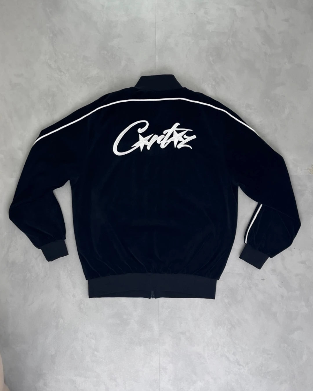 Corteiz Velour Full Set Tracksuit black - L/XL