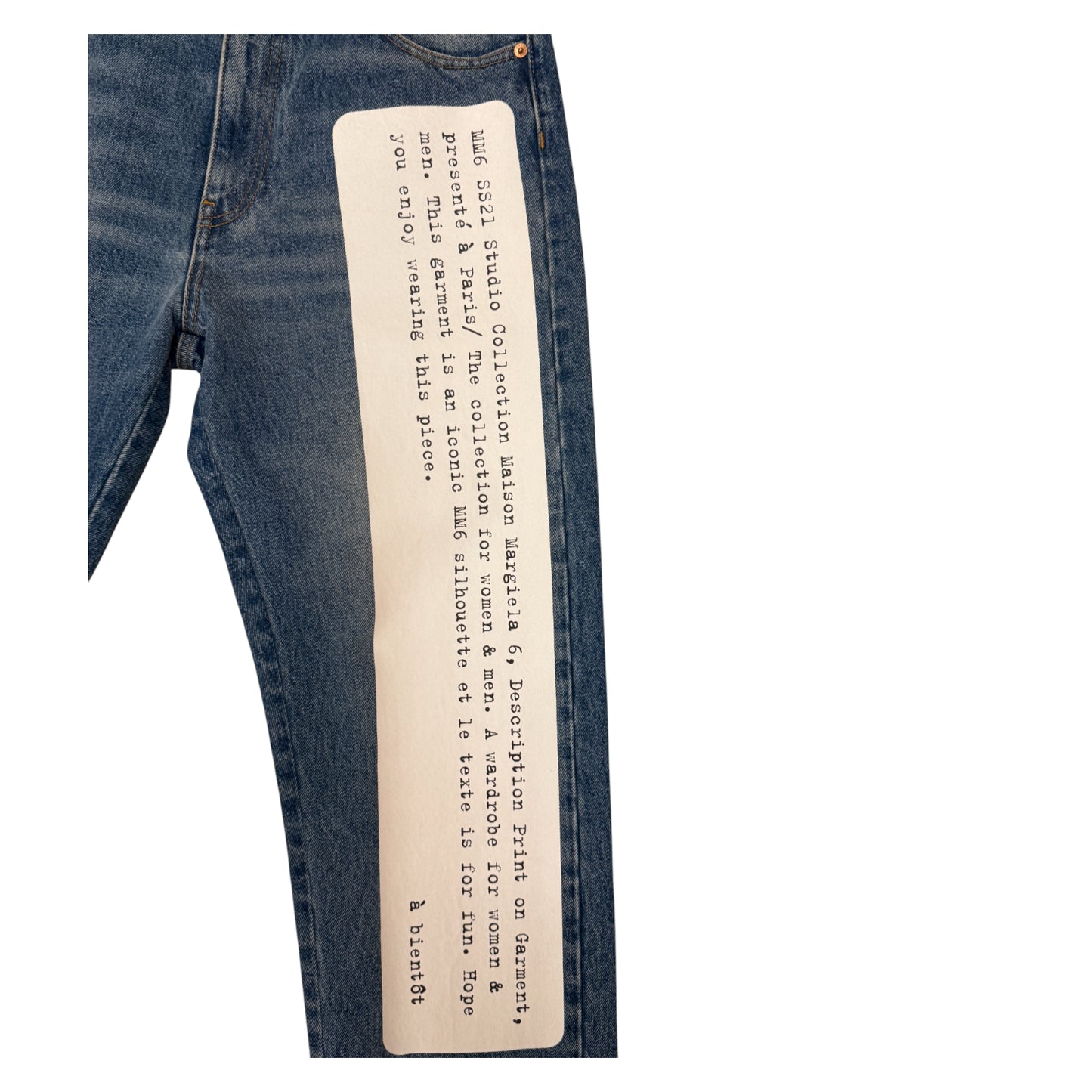 Maison Margiela Typography Denim Trousers - SIZE42