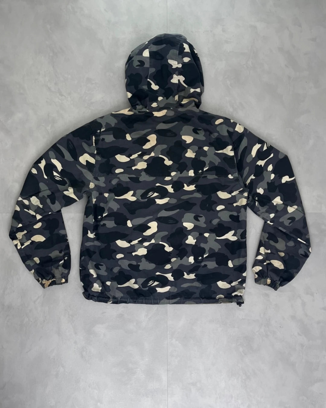 Bape Green Camo Reversible Glow In The Dark Camo Windbreaker Jacket – M