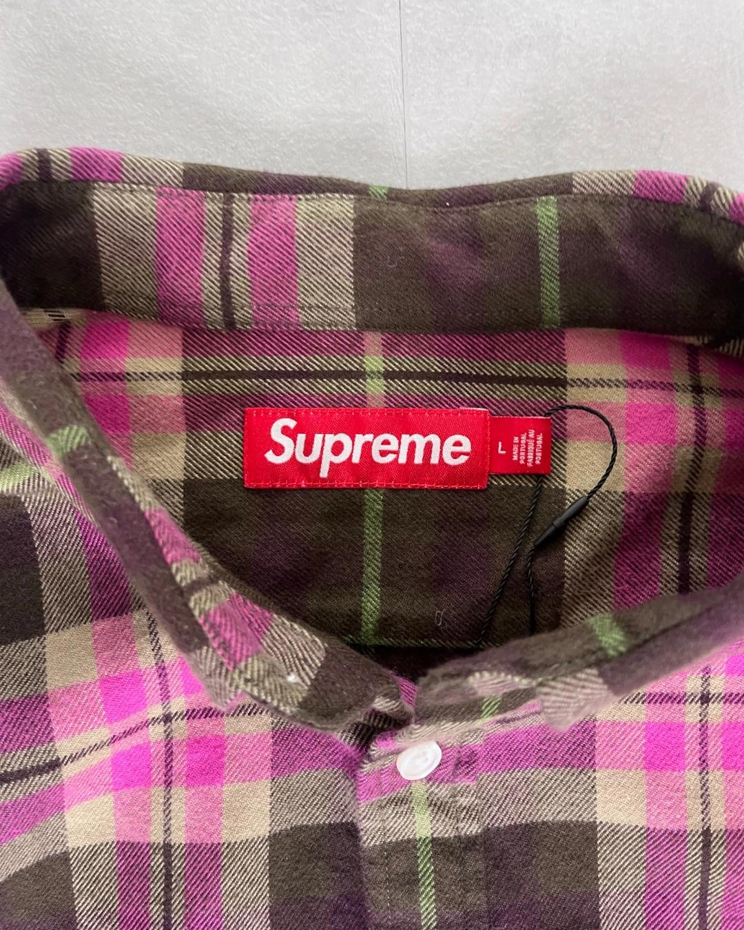 Supreme Flannel Oxford Shirt pink - (USED)
