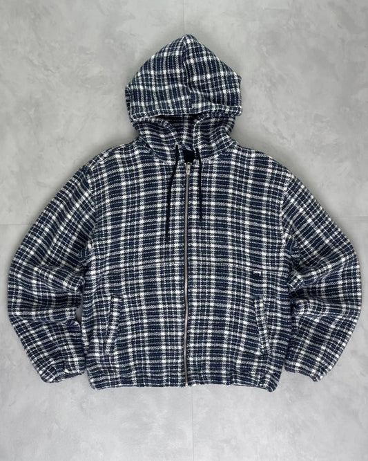 Stussy Plaid Work Jacket blue / white – M