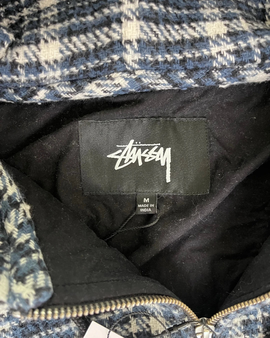Stussy Plaid Work Jacket blue / white – M