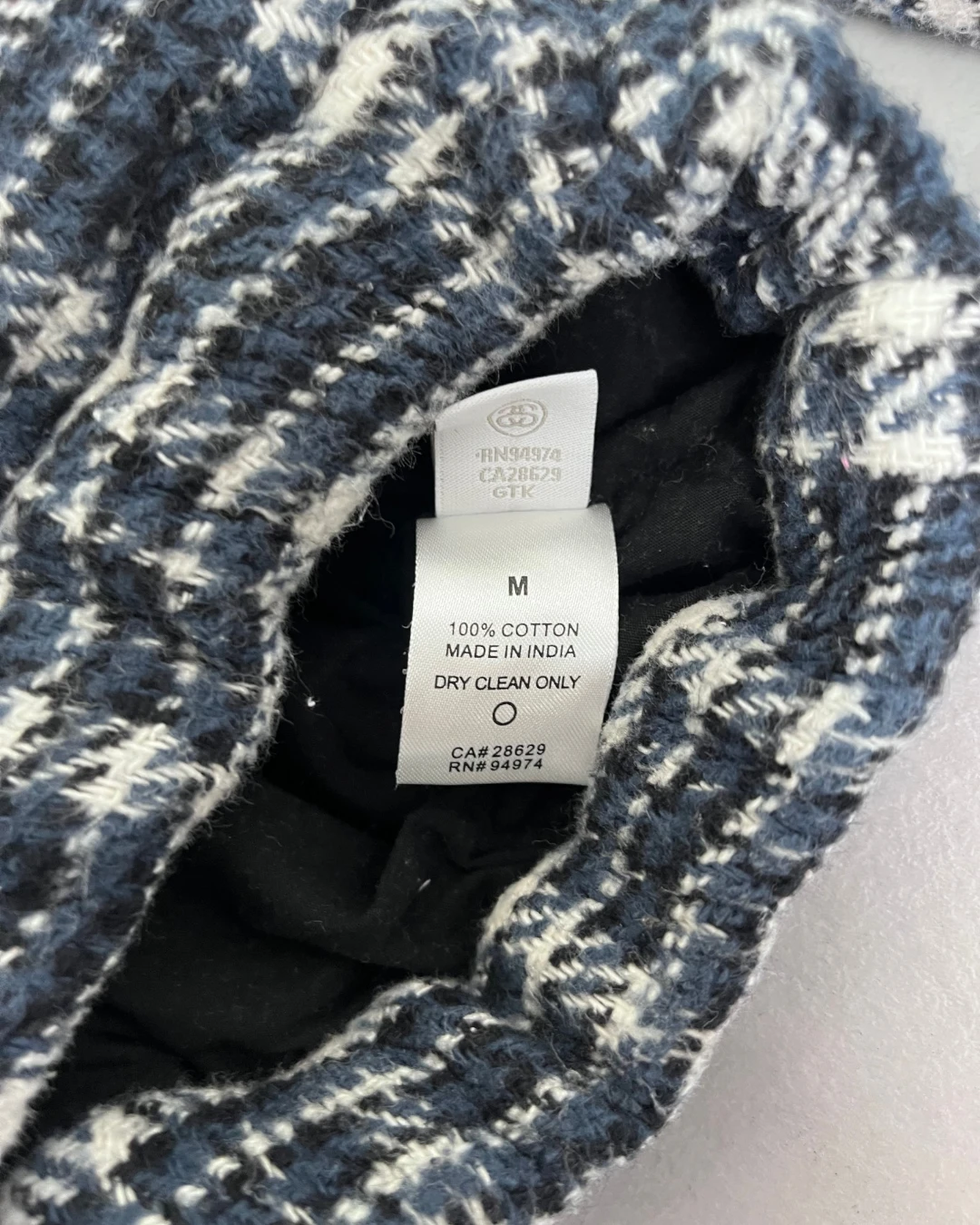 Stussy Plaid Work Jacket blue / white – M