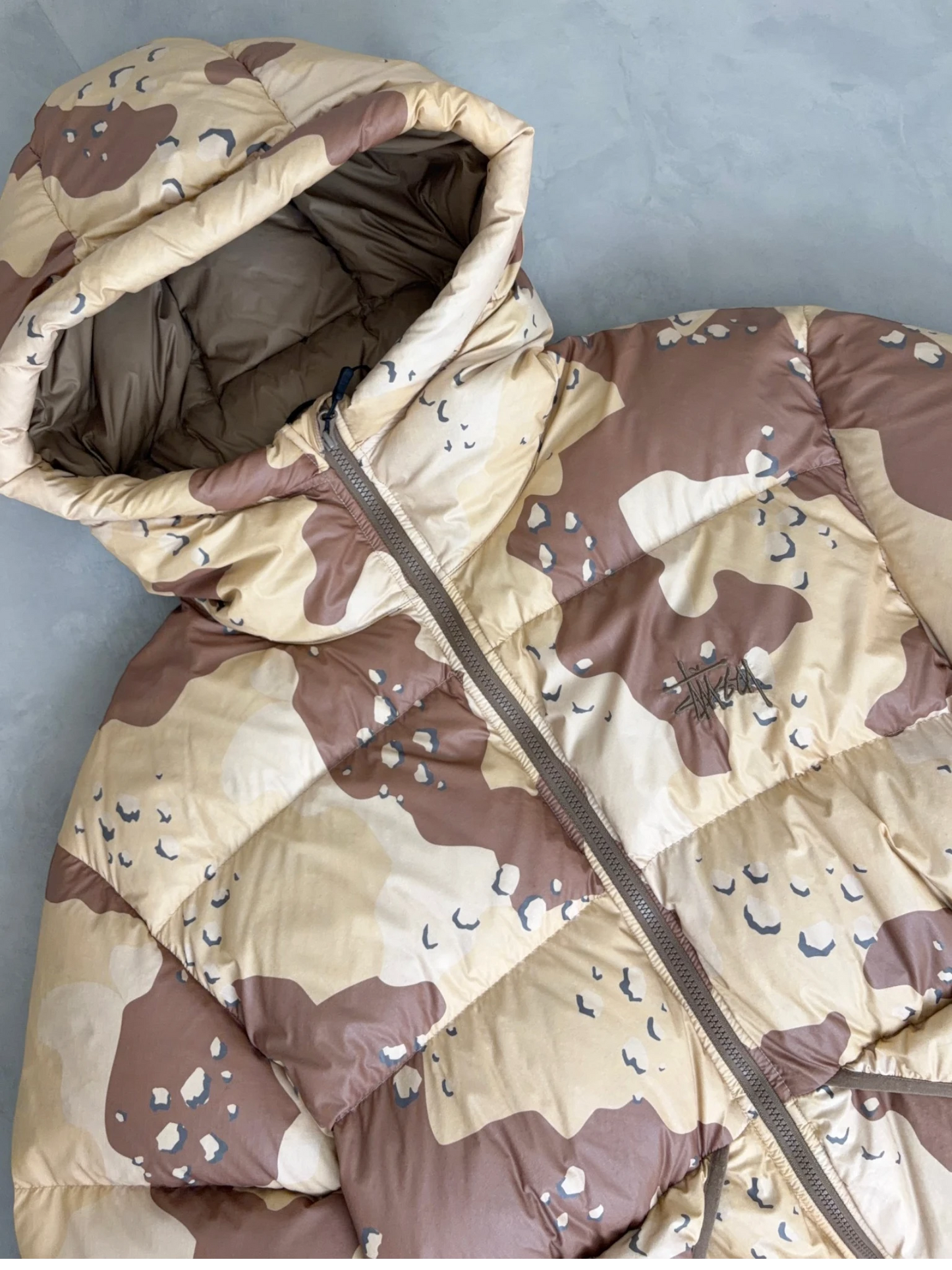 Stussy Desert Camo Puffer Jacket - L