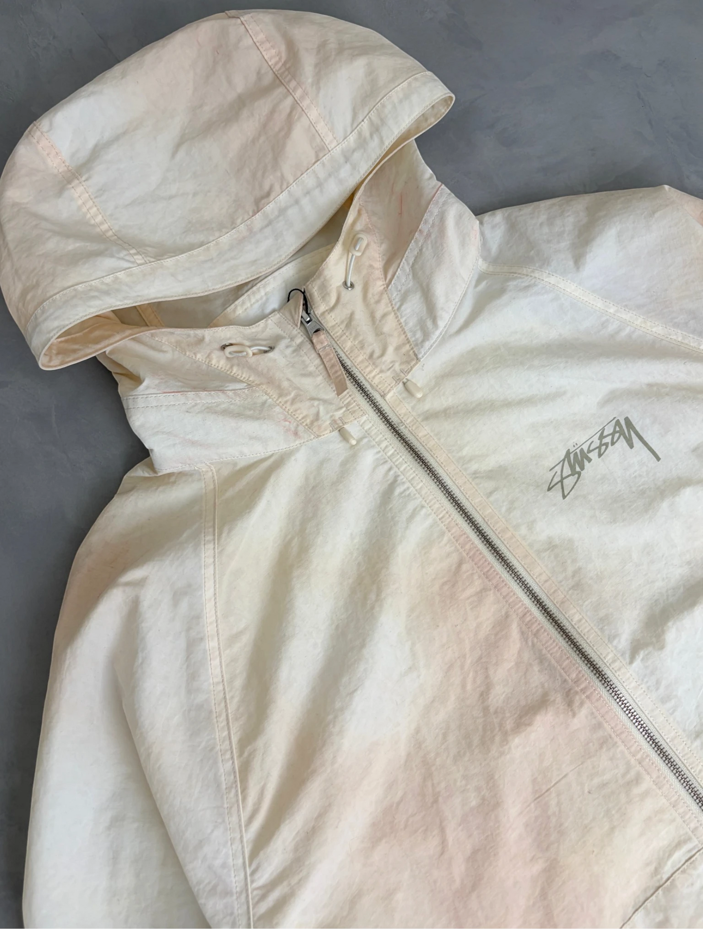 Stussy Windbreaker cream – (GRADE A) / L