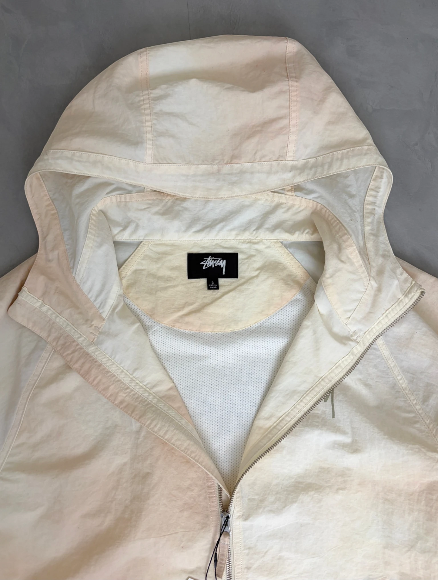 Stussy Windbreaker cream – (GRADE A) / L