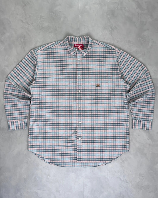 Supreme Flannel Oxford Shirt pink - (USED)